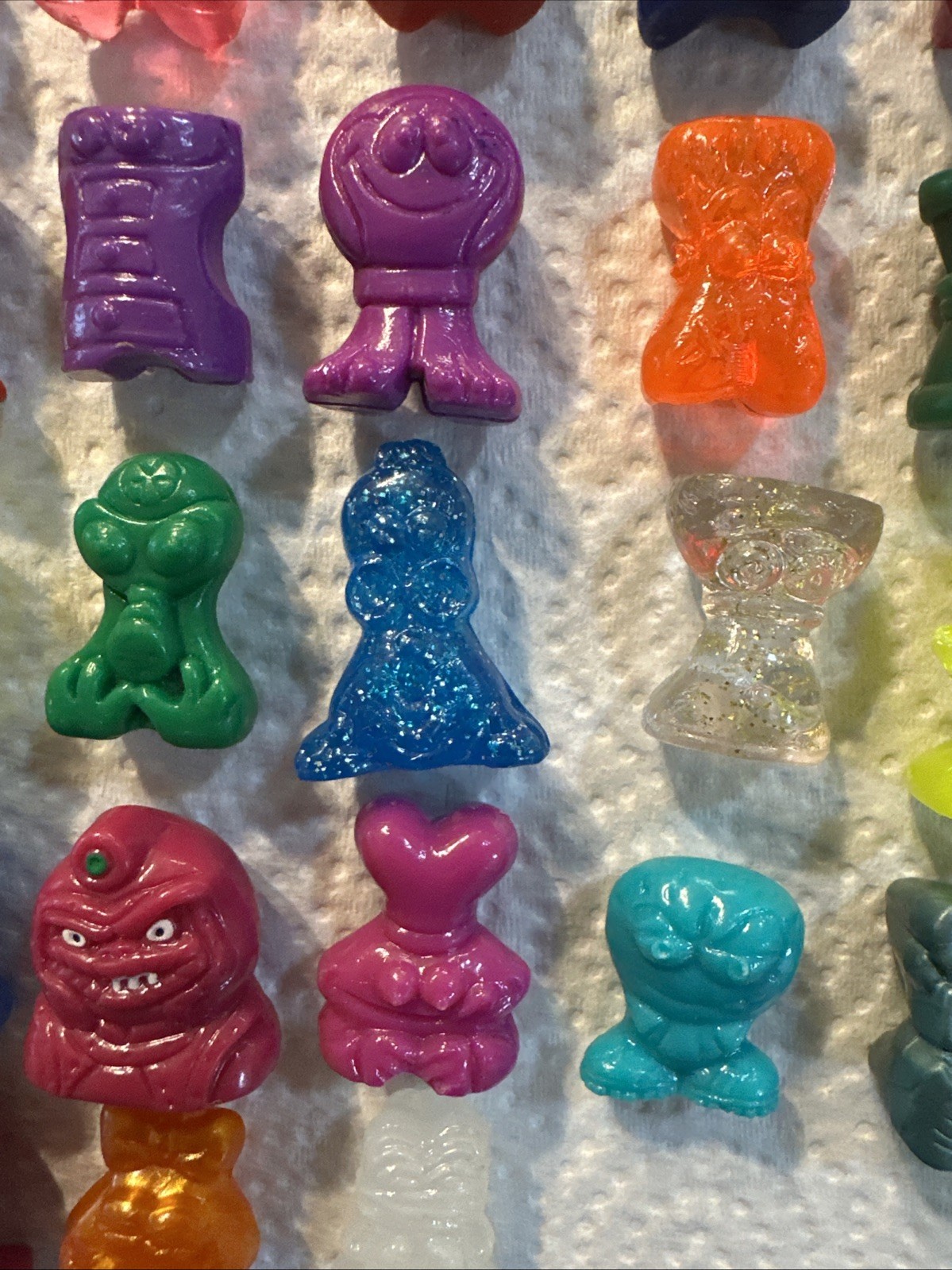 Vintage Gogo’s Crazy Bones Huge Mixed Lot Figures Gogo Toys Go Go Rare Glitter