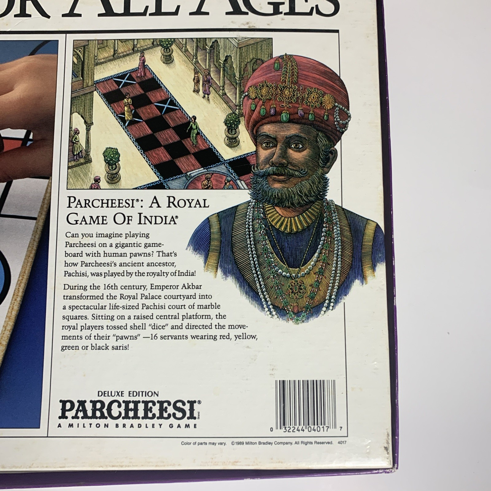 Vintage 1989 Parcheesi Deluxe Board Game Milton Bradley Complete Wood Pawns