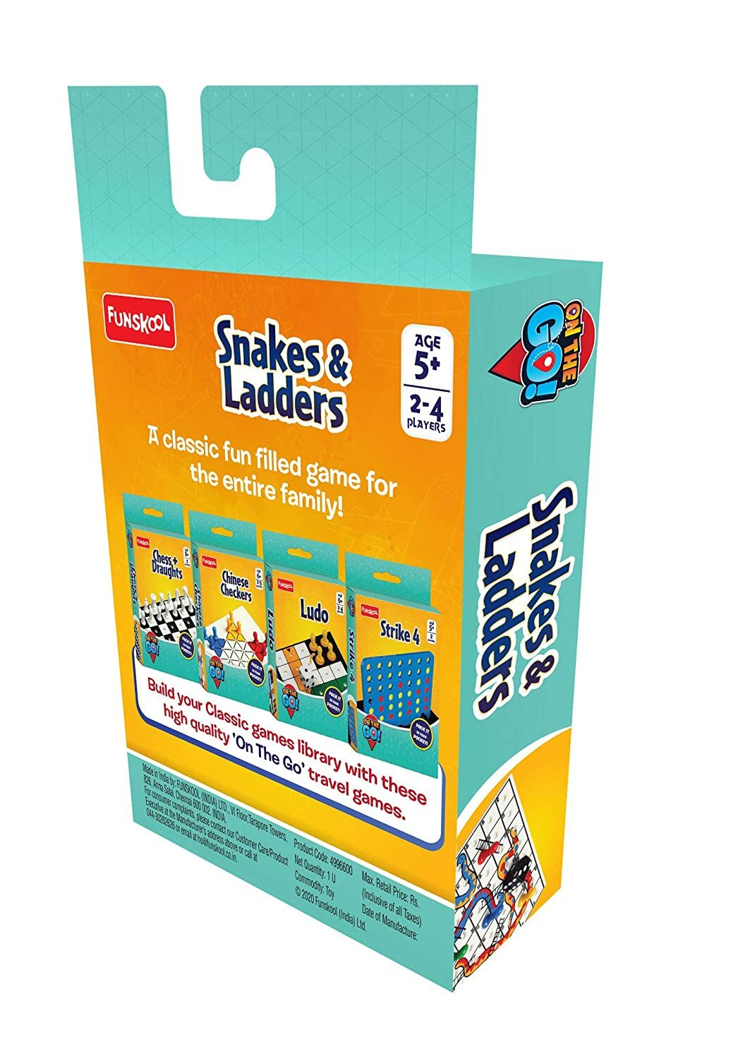 Funskool Snakes and Ladders On The Go Game Age 5+ FREE SHIP