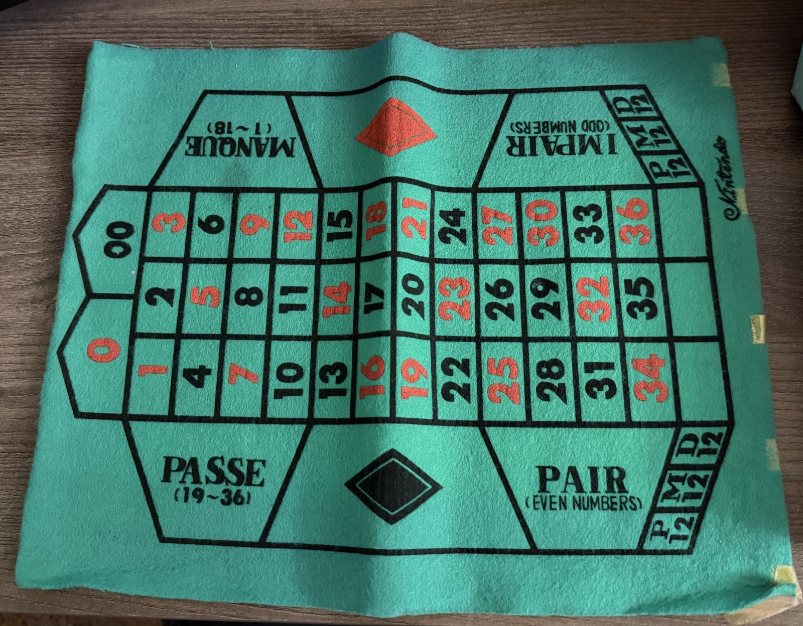 Nintendo N9 Roulette Casino Board Game Set – 1960s 60s – Japan – Vintage – RARE