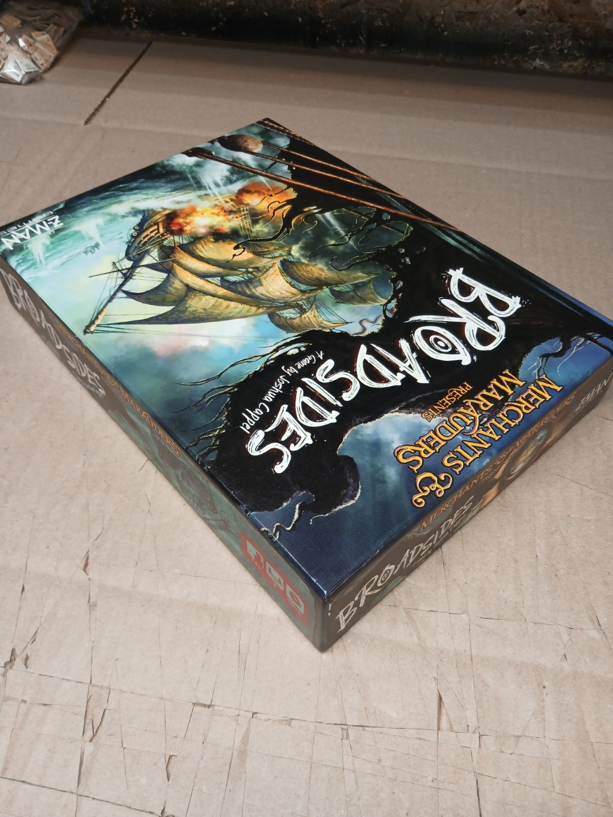 Broadsides Board Game Merchants & Marauders Z-Man Games 100% Complete, VG Condit