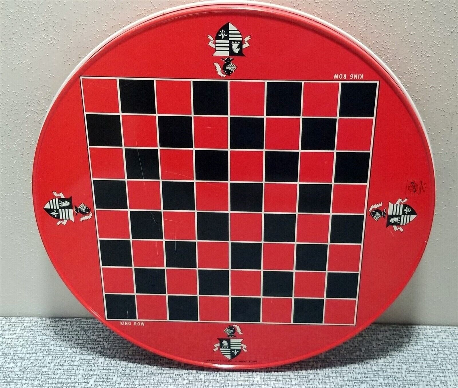Vintage OHIO ART CHINESE CHECKERS Round Game TIN 537C177 TIN ONLY Two Sided