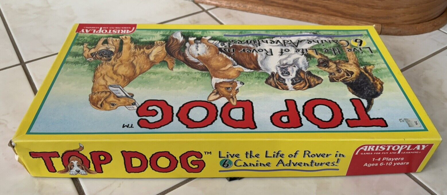 Top Dog Board Game COMPLETE Aristoplay Vintage 1995 Kids Family Animal Adventure
