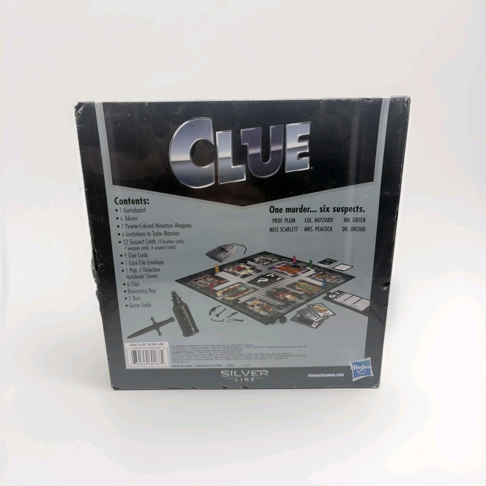 Hasbro Clue Silver Line Toys R Us Exclusive Board Game New Sealed