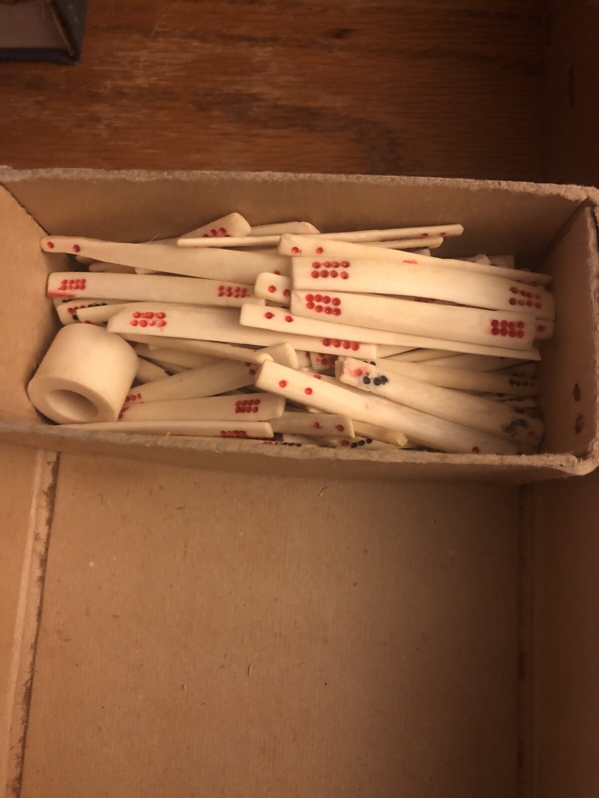 Vintage Ma Jong Set, 1923 Complete, 148 Bamboo Tiles, Original Box, Sparrow