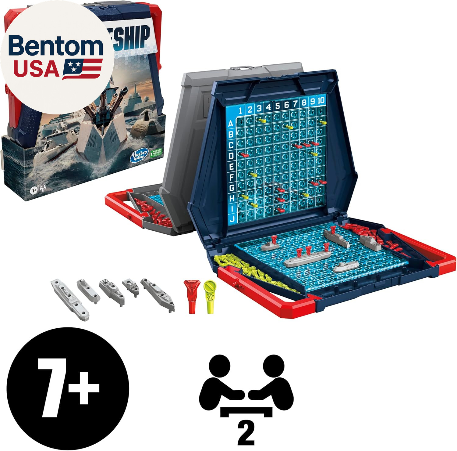 Battleship Classic Board Game, Strategy Game for Kids Ages 7 and Up, Fun for 2 P