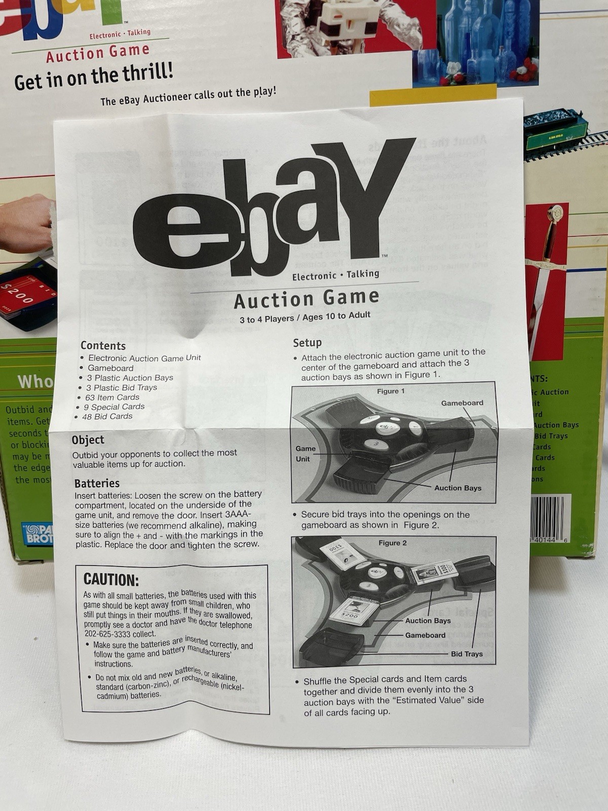 2001 EBay AUCTION ELECTRONIC TALKING BOARD GAME Hasbro ~ NEW ~ OPEN BOX