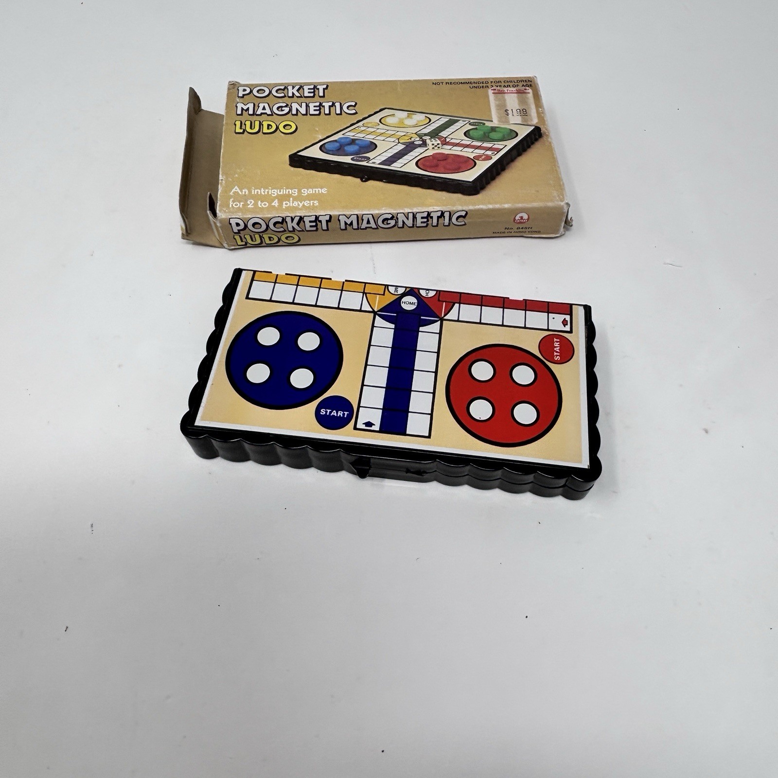 Pocket Magnetic Ludo Travel Game Vintage Complete
