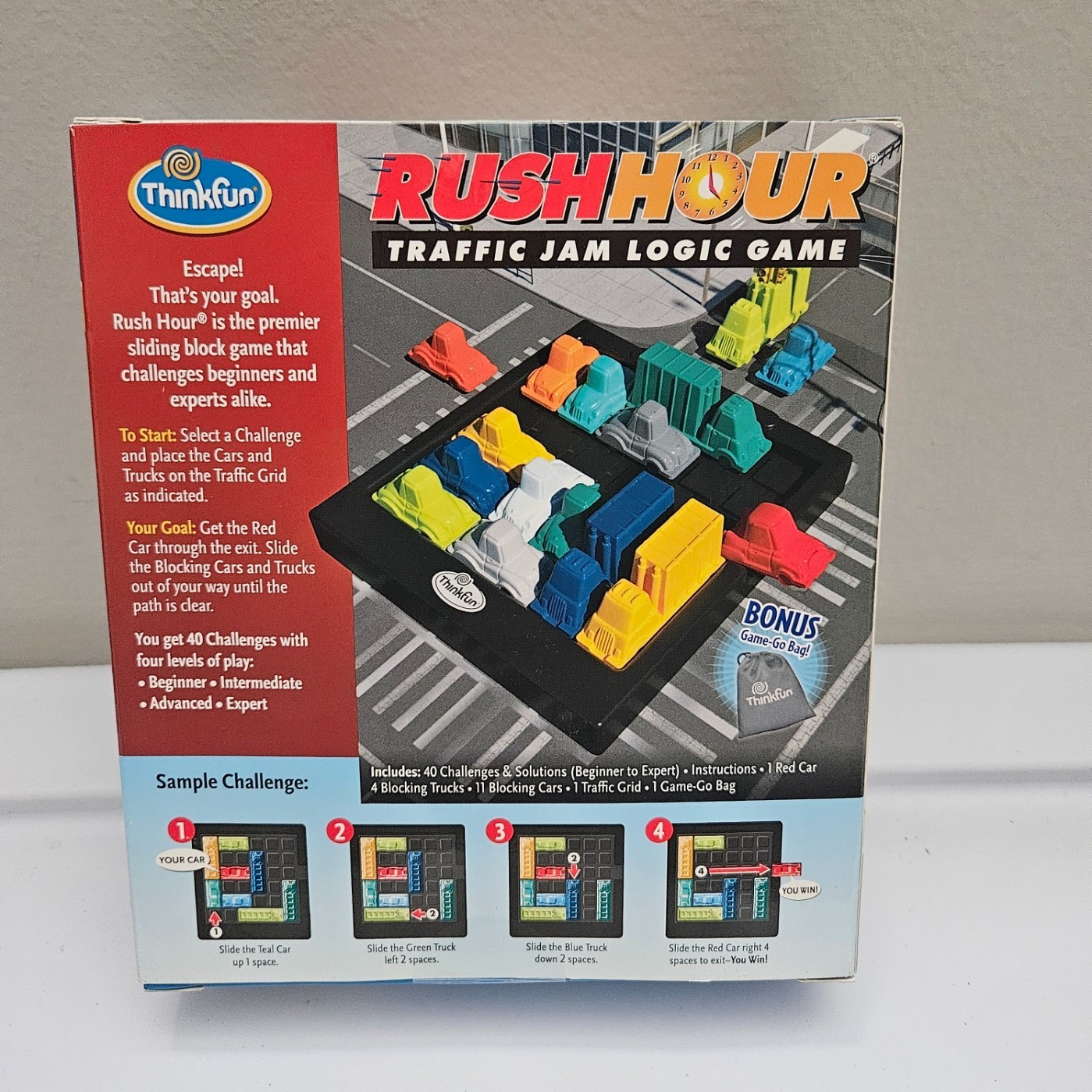 THINKFUN Rush Hour Traffic Jam Logic Game 40 Challenges Ages 8+