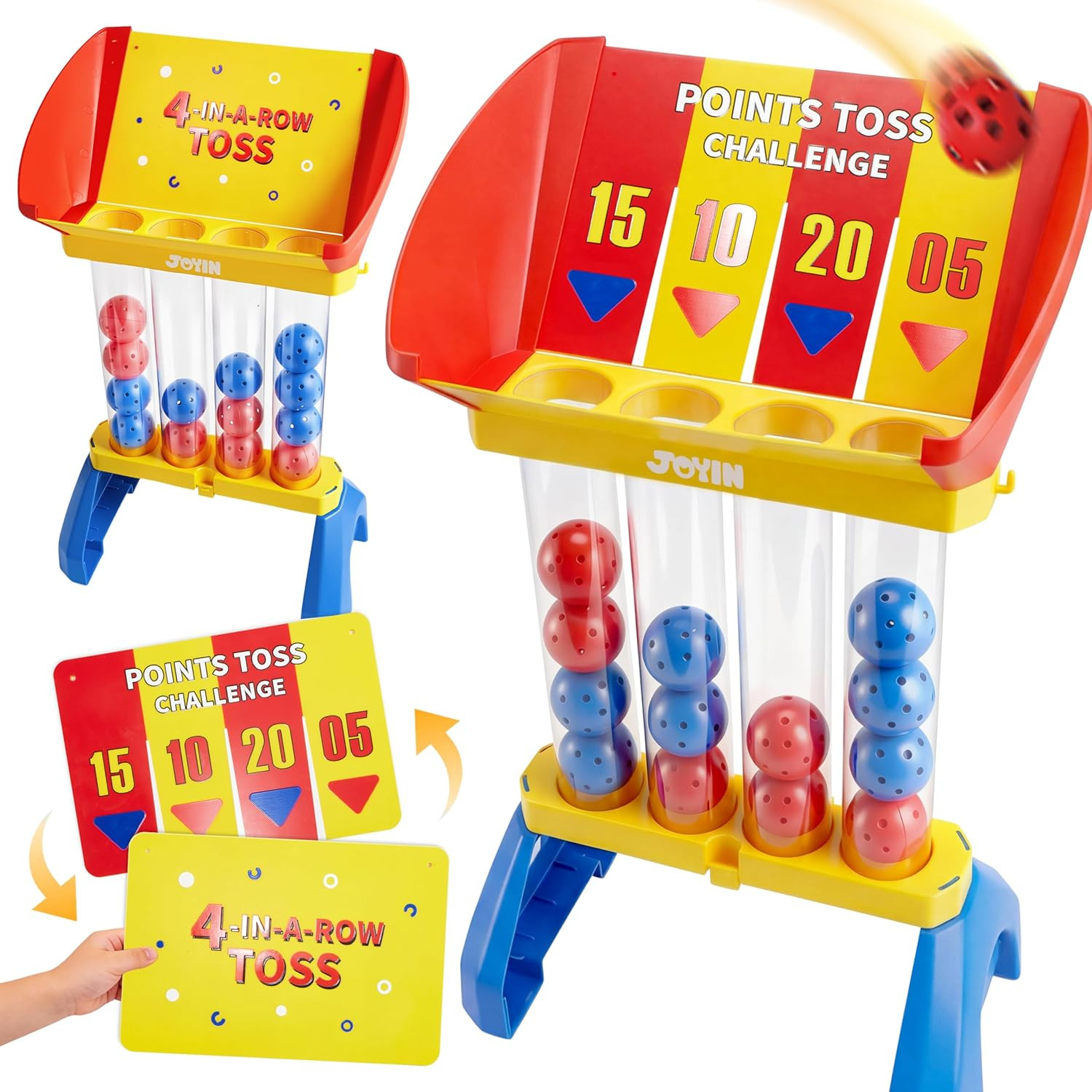Giant 4-in-a-Row Floor Game – Toss & Score Strategy Yard Game for Kids & Adults