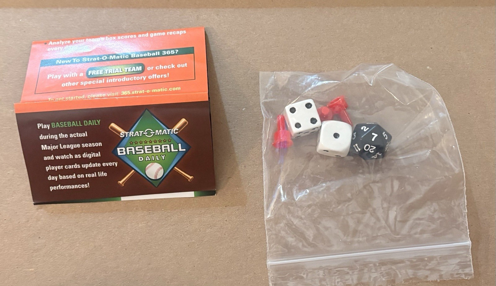 2016 Strat O Matic Baseball Player Cards Game Board Rules Die Markers Etc In Box