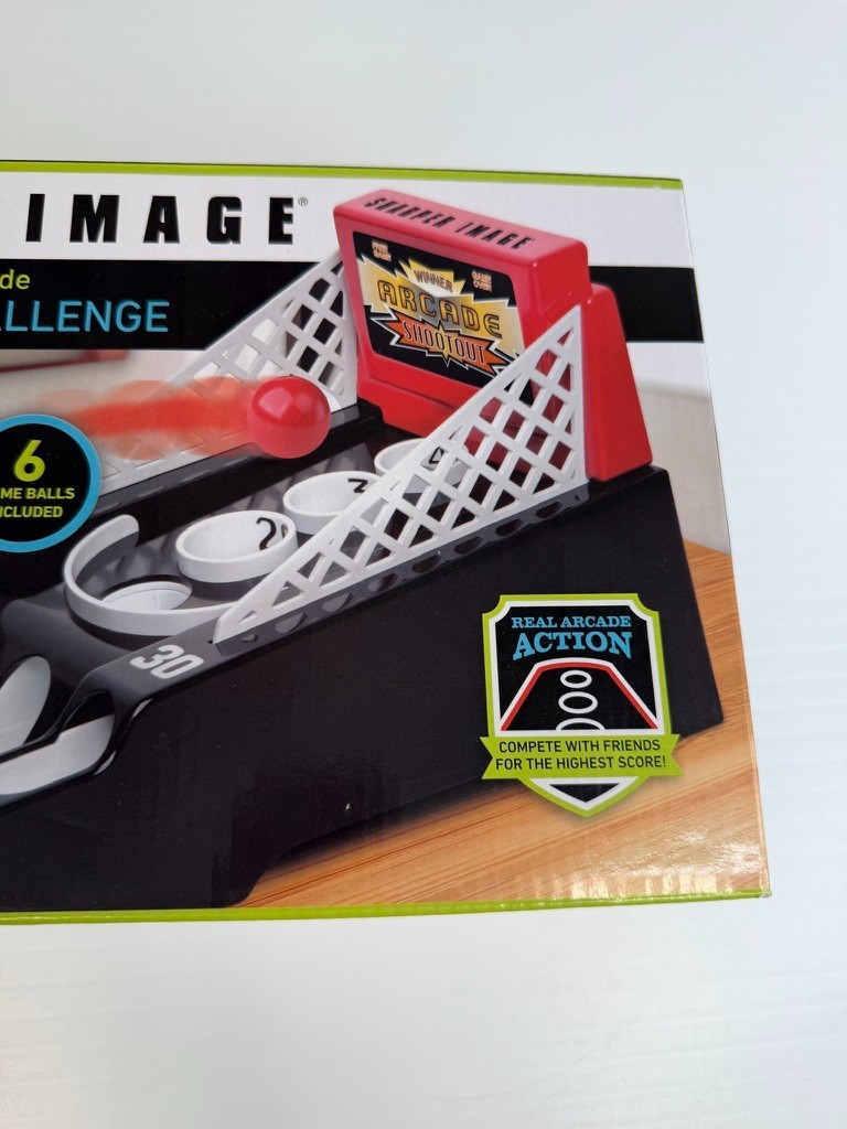 Sharper Image Desktop Arcade Shootout Challenge Game Play Collect Work Party Ni