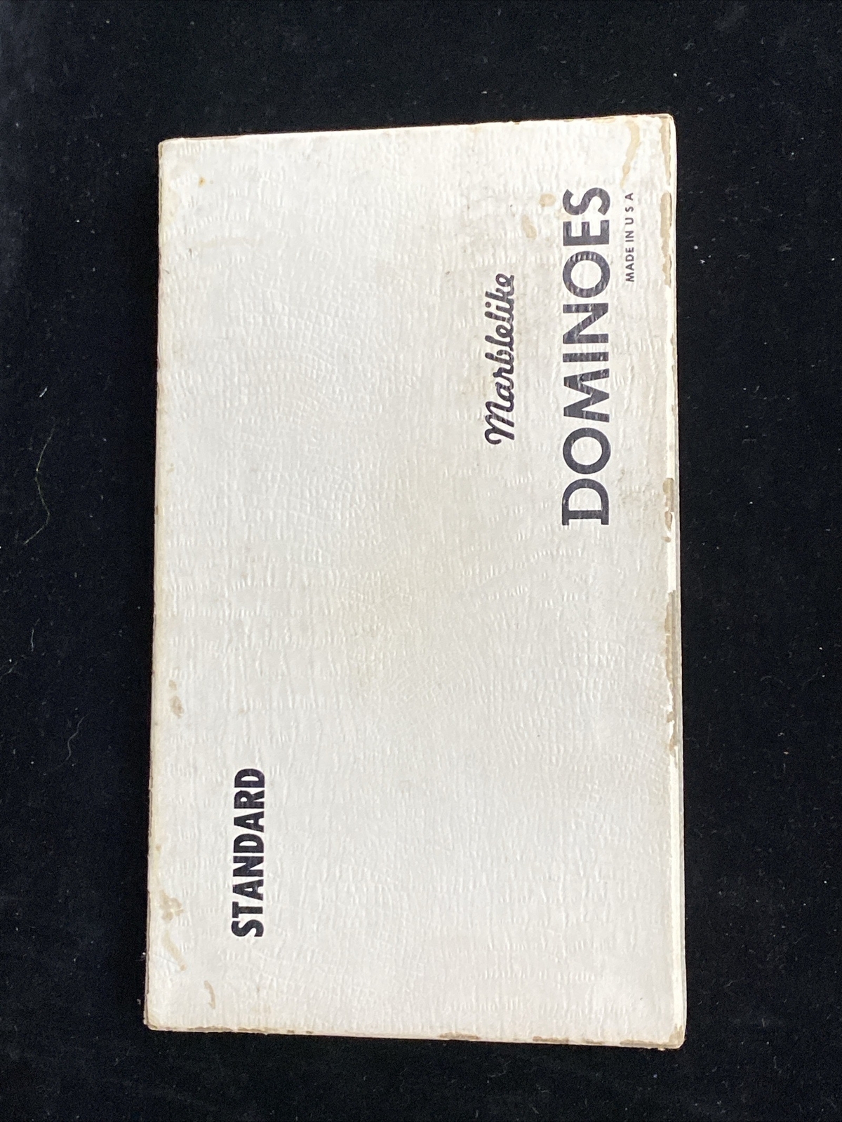 Vintage Set Of White Puremco No. 616 Standard Marblelike Dominoes Made In USA A1