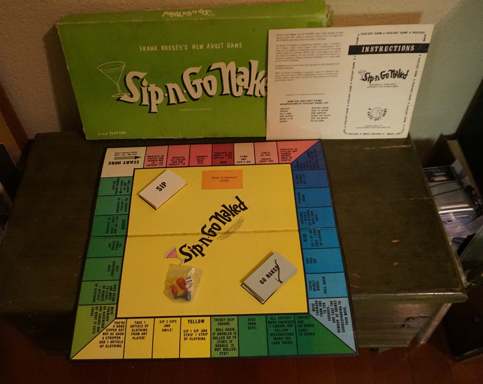 Frank Bresee’s Sip And Go Naked Board Game 1971