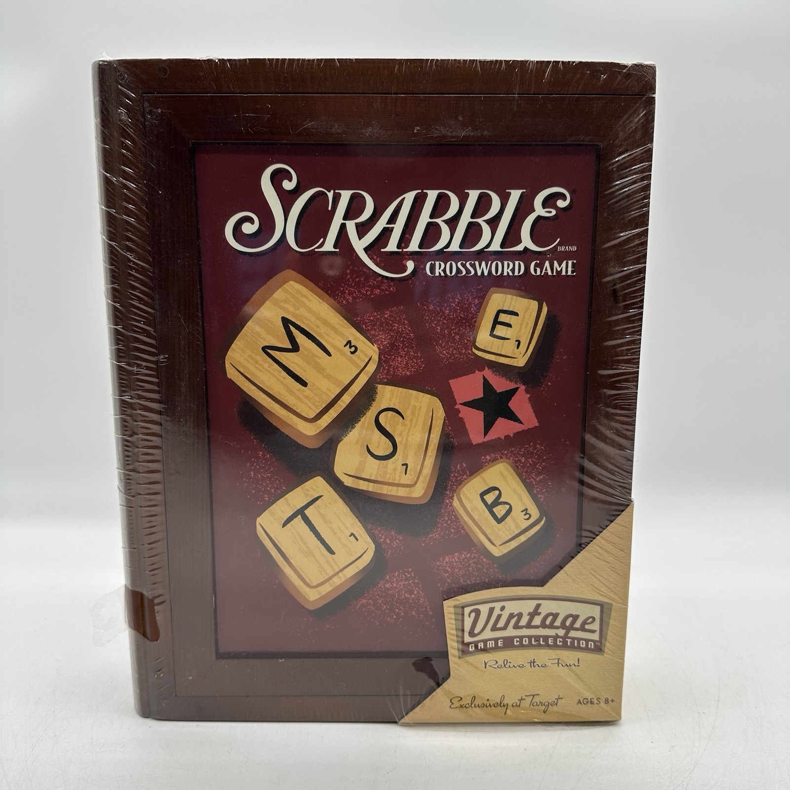 Hasbro Parker Bros 42751 Scrabble Vintage Crossword Board Game in Wooden Case