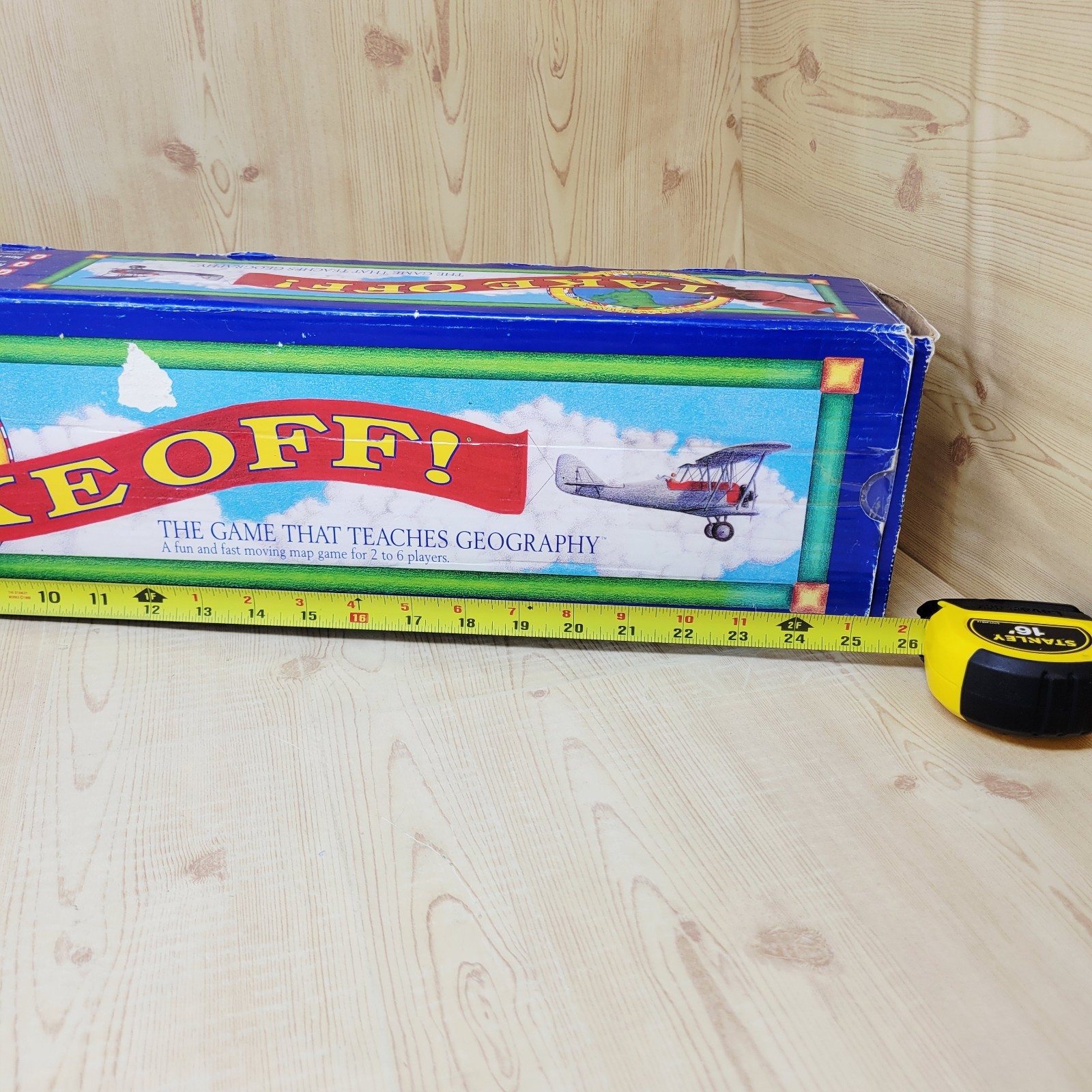 Vintage Take Off Board Game Teaches Geography Updated World Map
