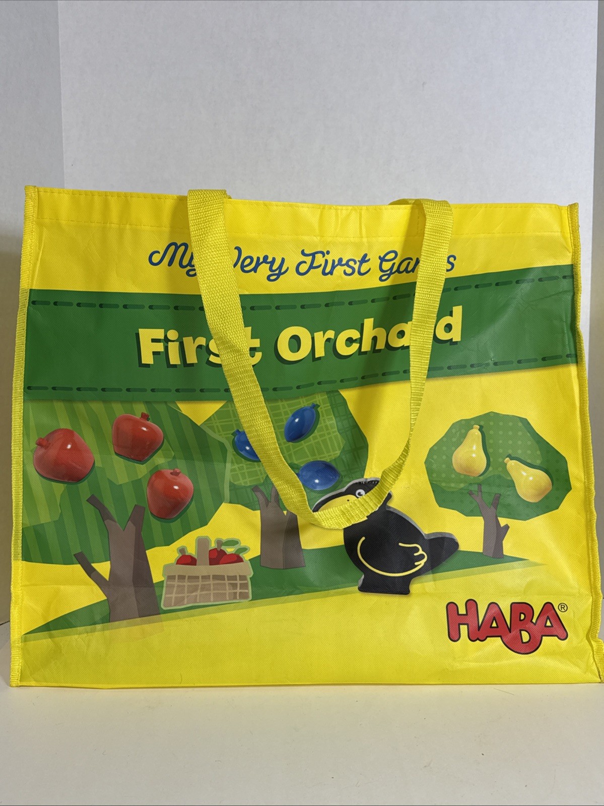 Limited Edition Haba My Very First Game Orchard Honga LARGE Tote Bag USA Rare