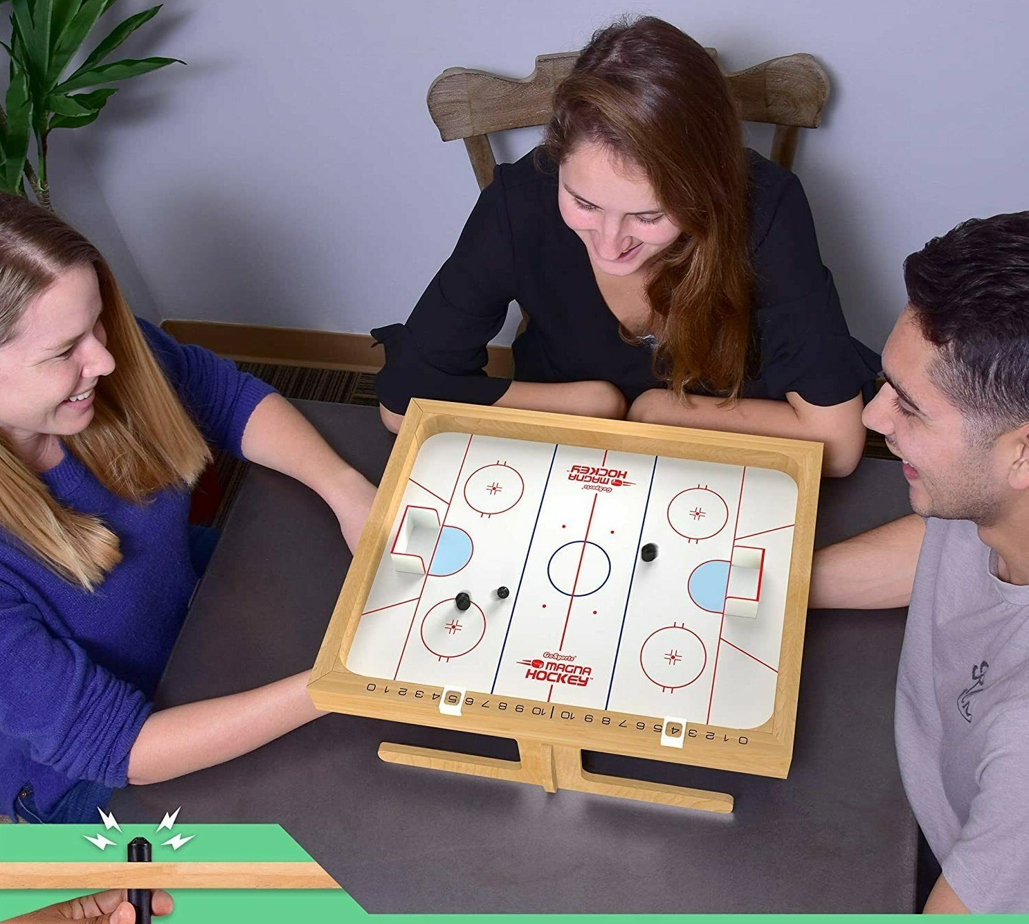 Magna Hockey All Ages Indoor Compact Mini Tabletop Board Game Play Set White