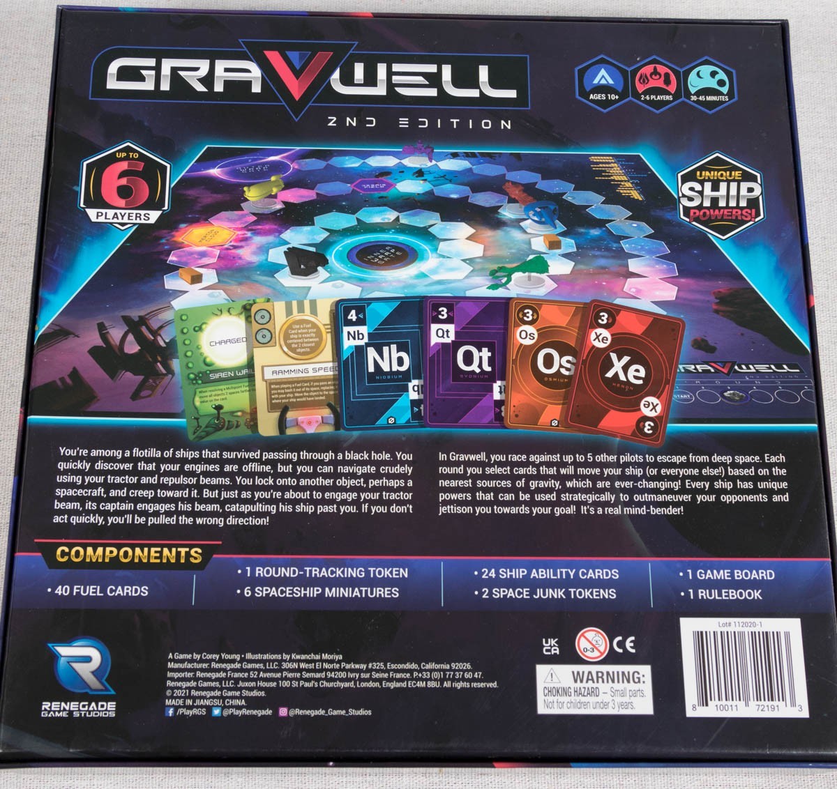 Gravwell 2nd Edition Board Game by Renegade Game Studios Unplayed