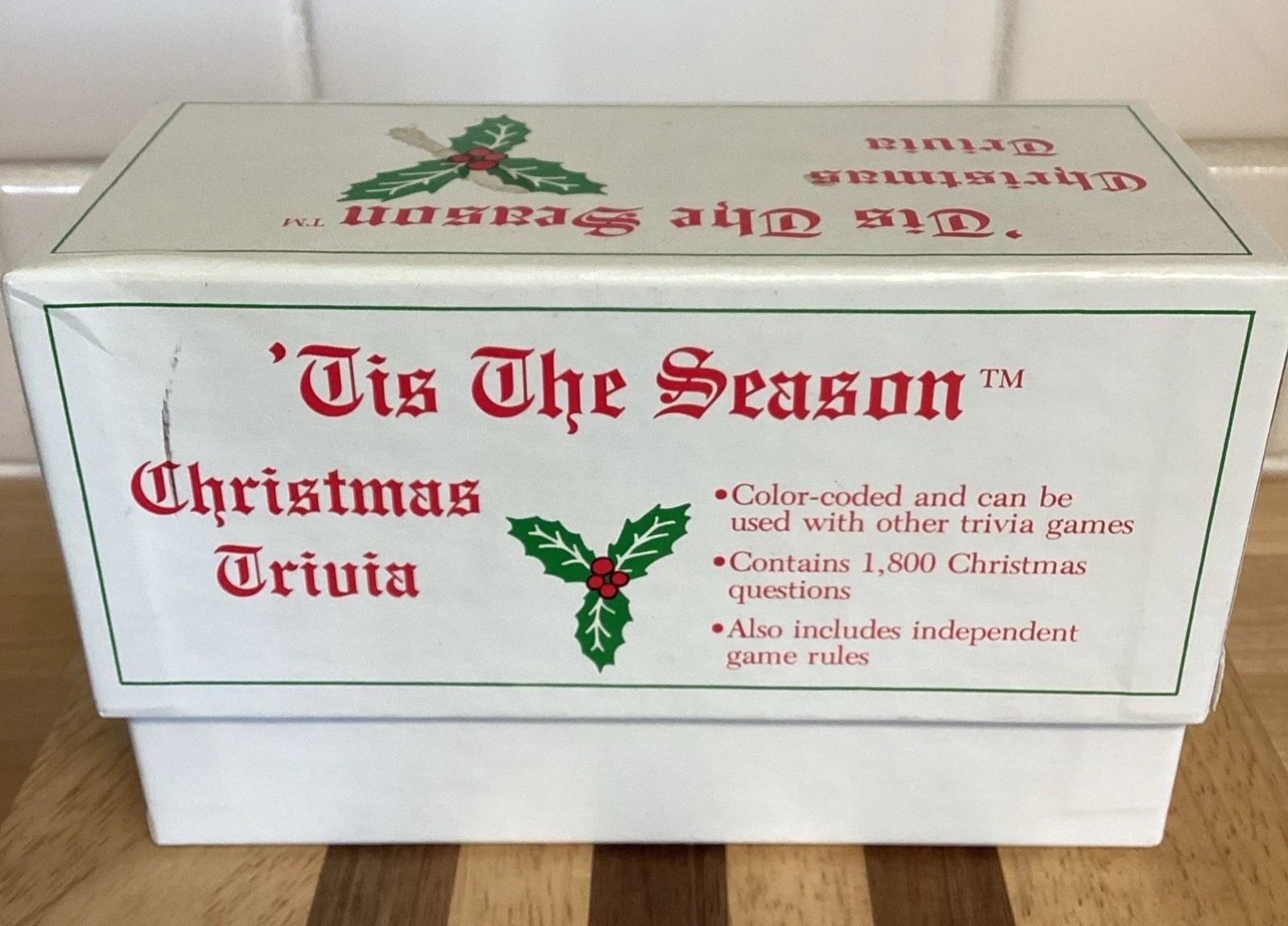 Vtg Christmas Holiday Trivia Family Game Retro Tis The Season Cards USA