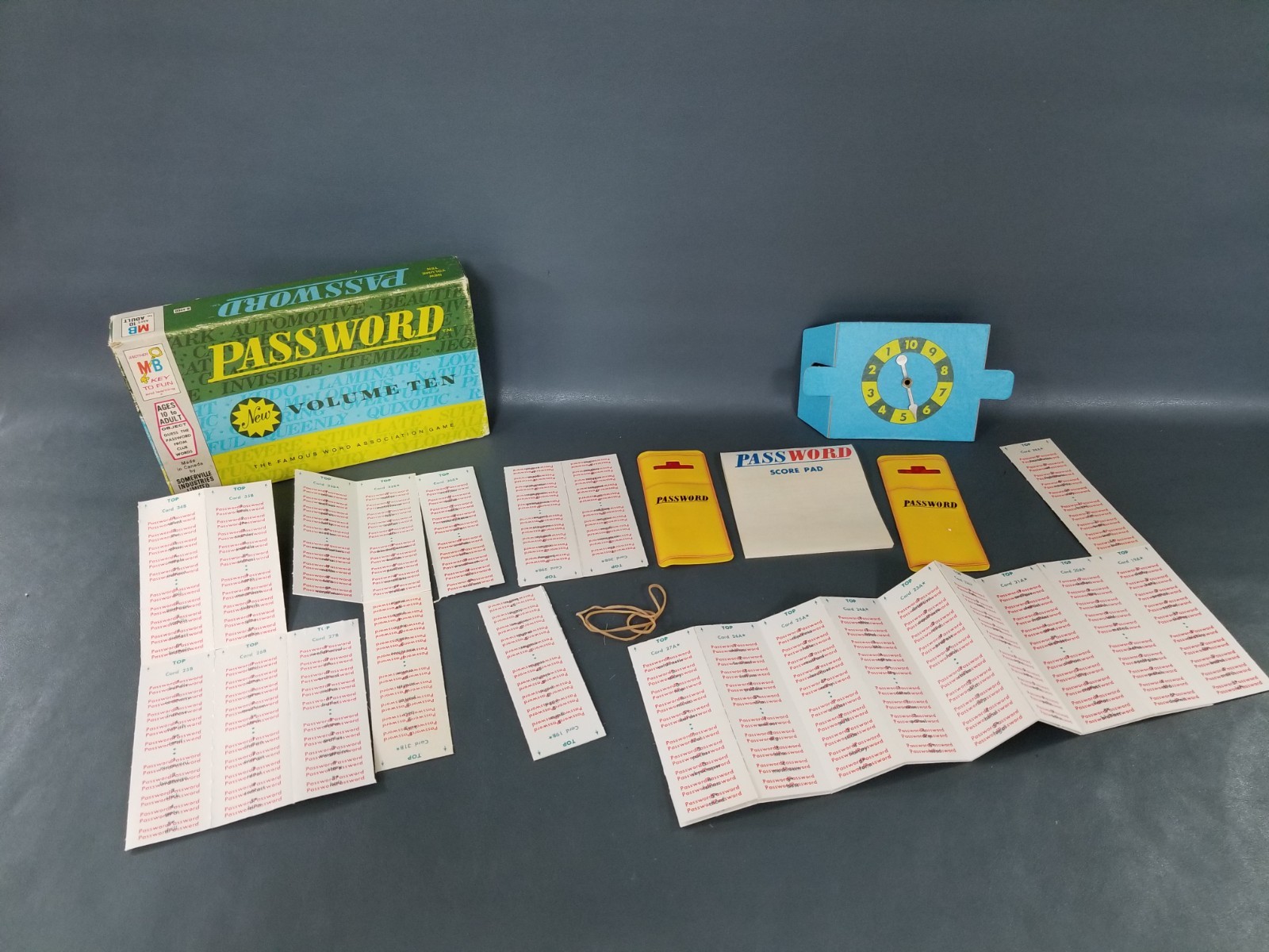 VTG Milton Bradley Password Game Volume 10 Complete 1970 EUC!