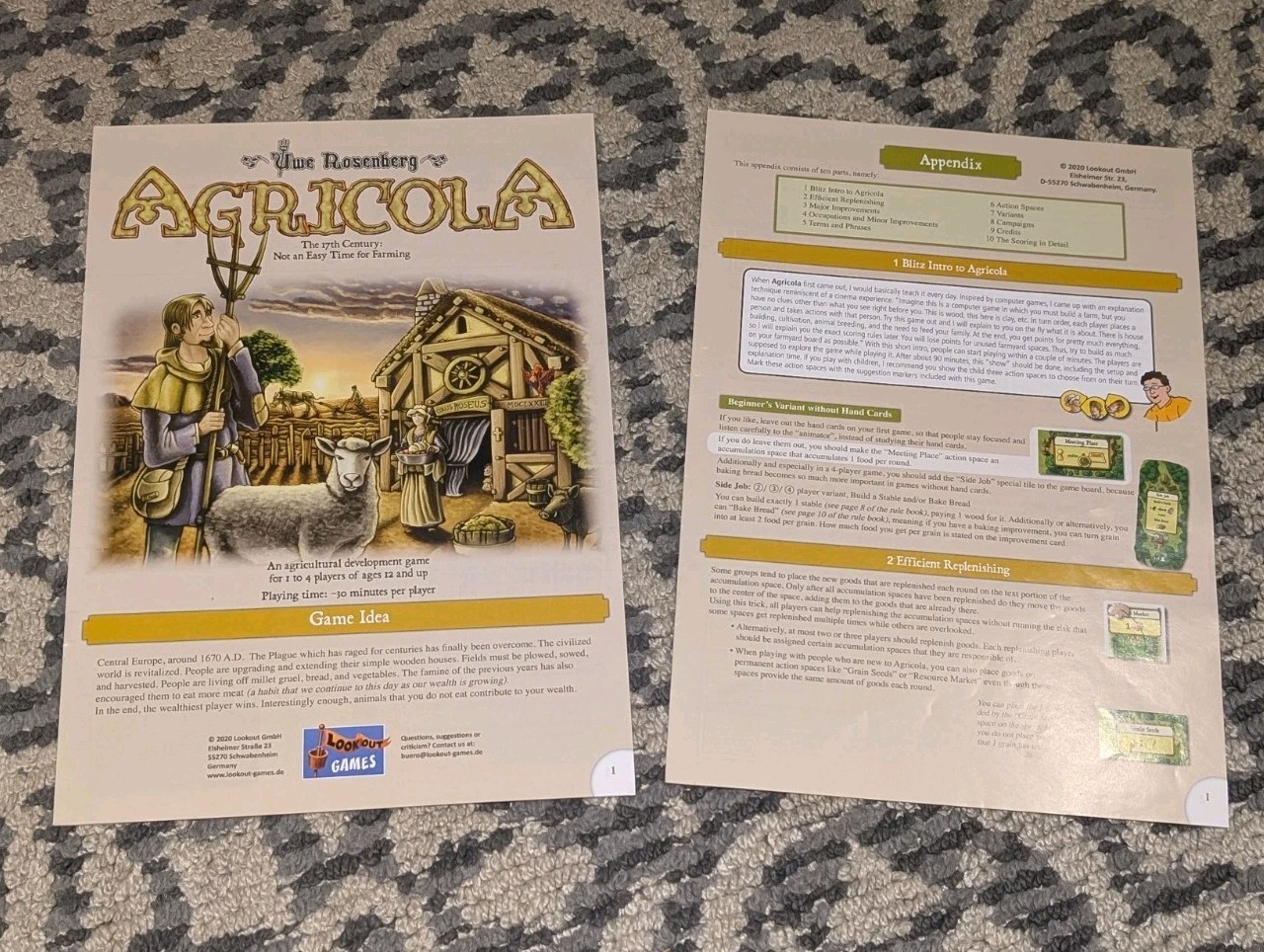 Agricola Board Game Advanced Level Open and Complete