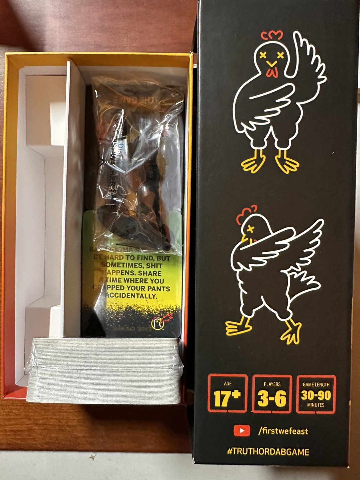 Hot Ones Truth or Dab The Game – (Hot Sauce missing) Ages 17 Plus 3-6 Players