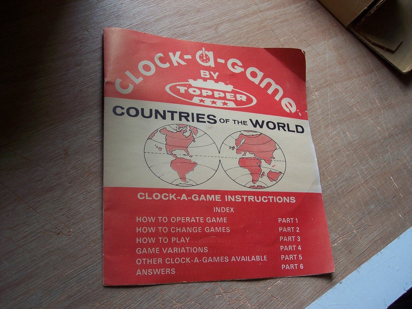 vintage 1967 Topper Toys Clock-a-Game family fun New Old Stock hard to find