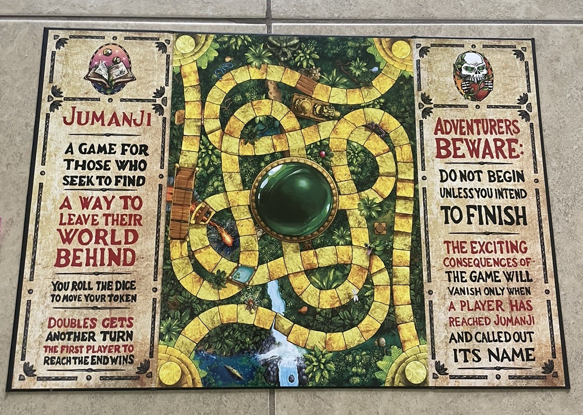 Jumanji the Game Real Wooden Box Edition of the Classic Adventure Board Game