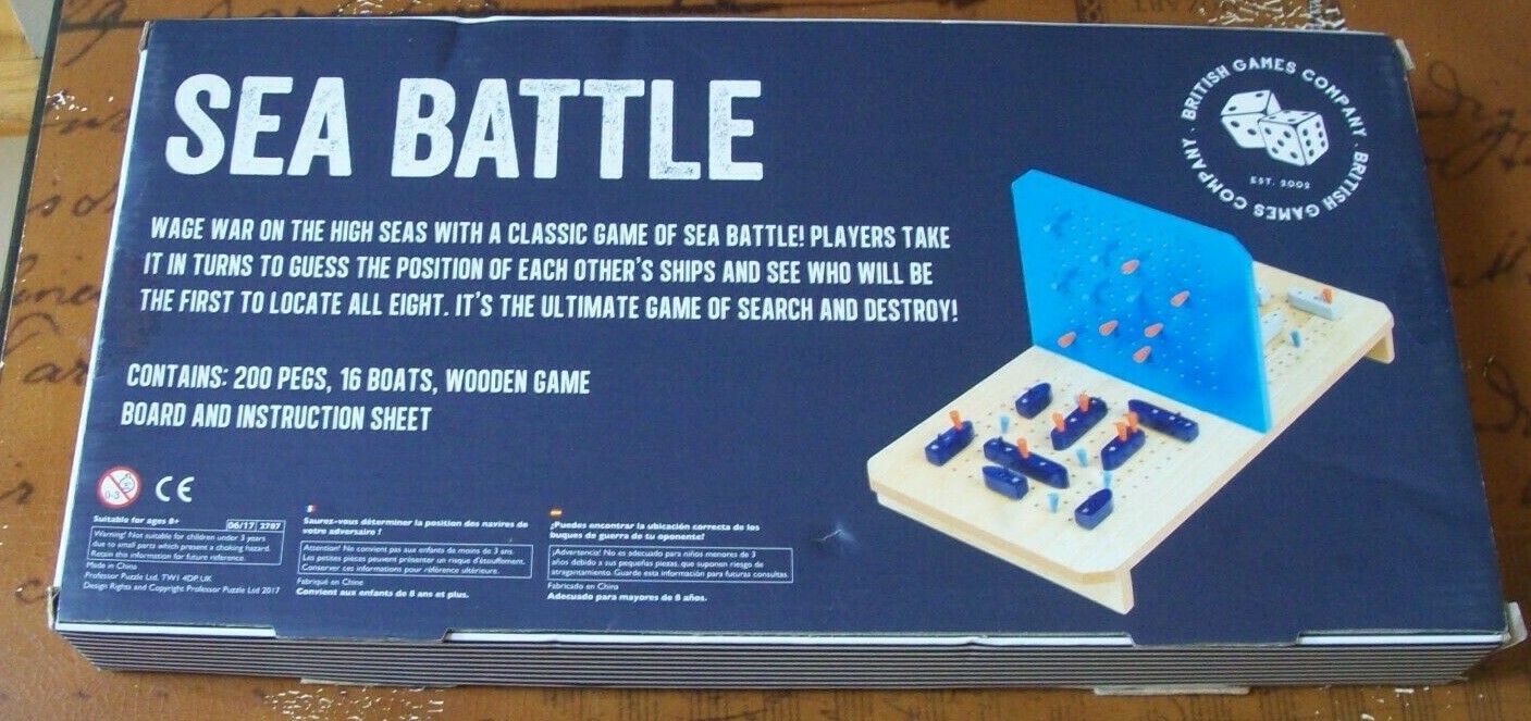 Sea Battle Board Game From British Games Company NEW FACTORY SEALED