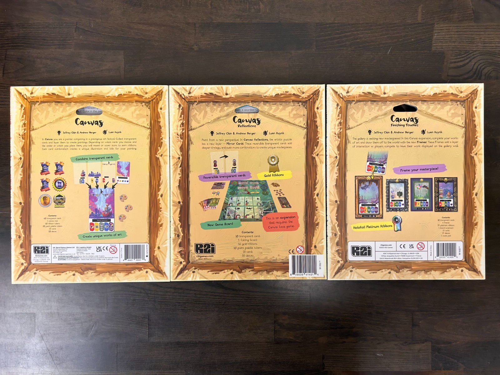 R2i Games – Canvas Board Game + Reflections + Finishing Touches Expansion – EX!