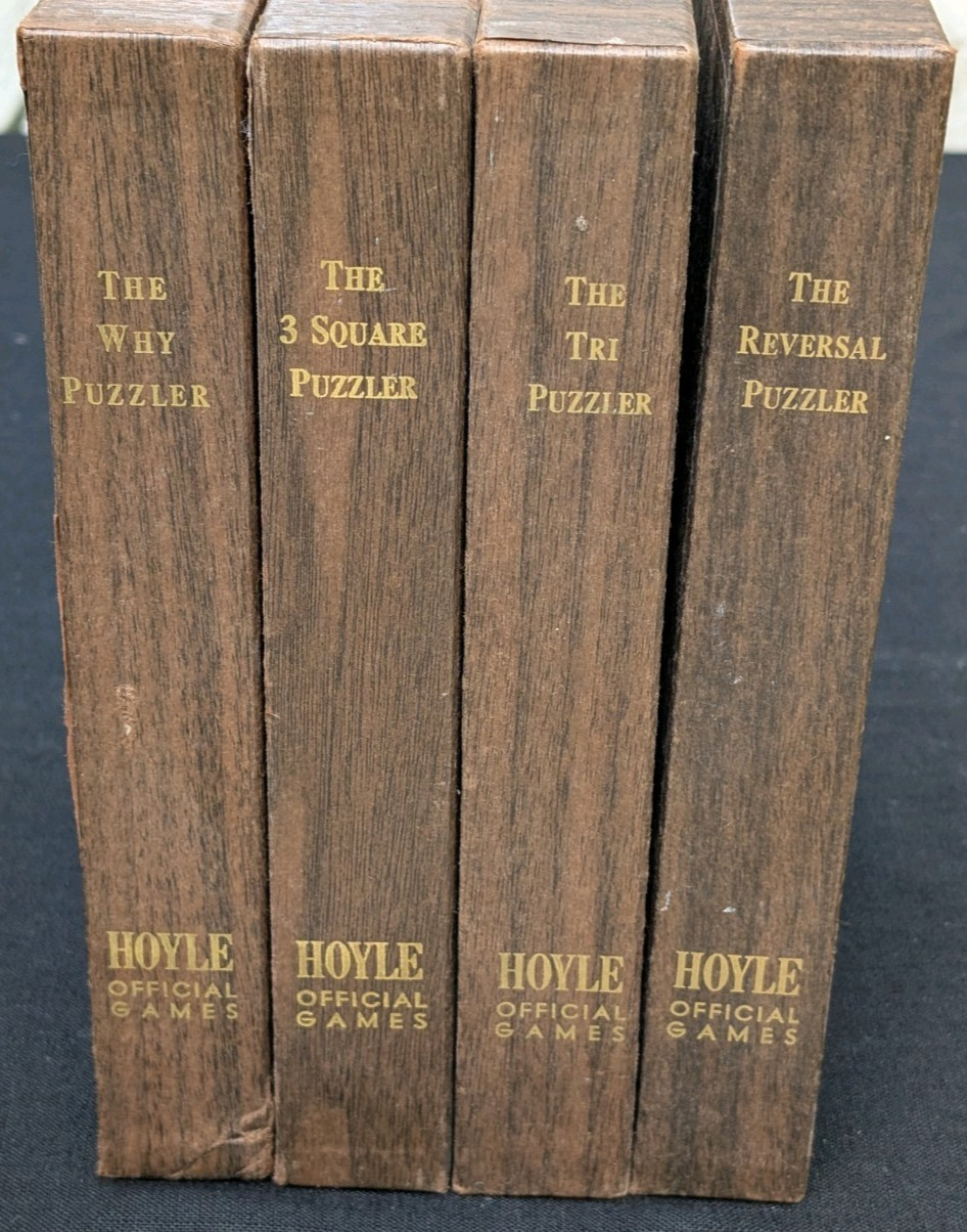 VTG 1964 HOYLE GAME SETKO’S 3 SQUARE PUZZLER WALNUT BOARD BRASS PCS BOXED COMPLT