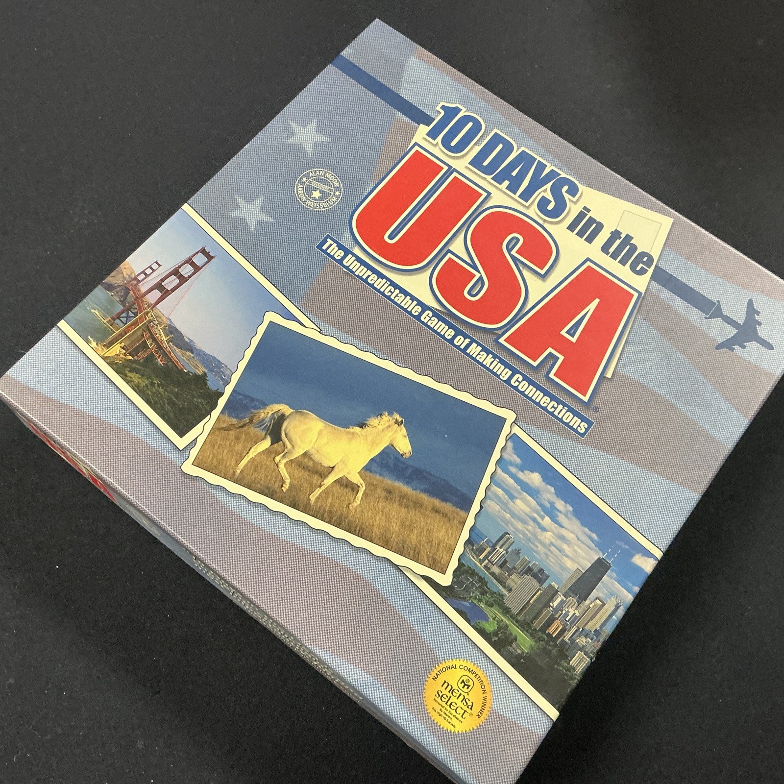10 DAYS IN THE USA Board Game Out of the Box NEW Open 100% 2004 Alan Moon TEN