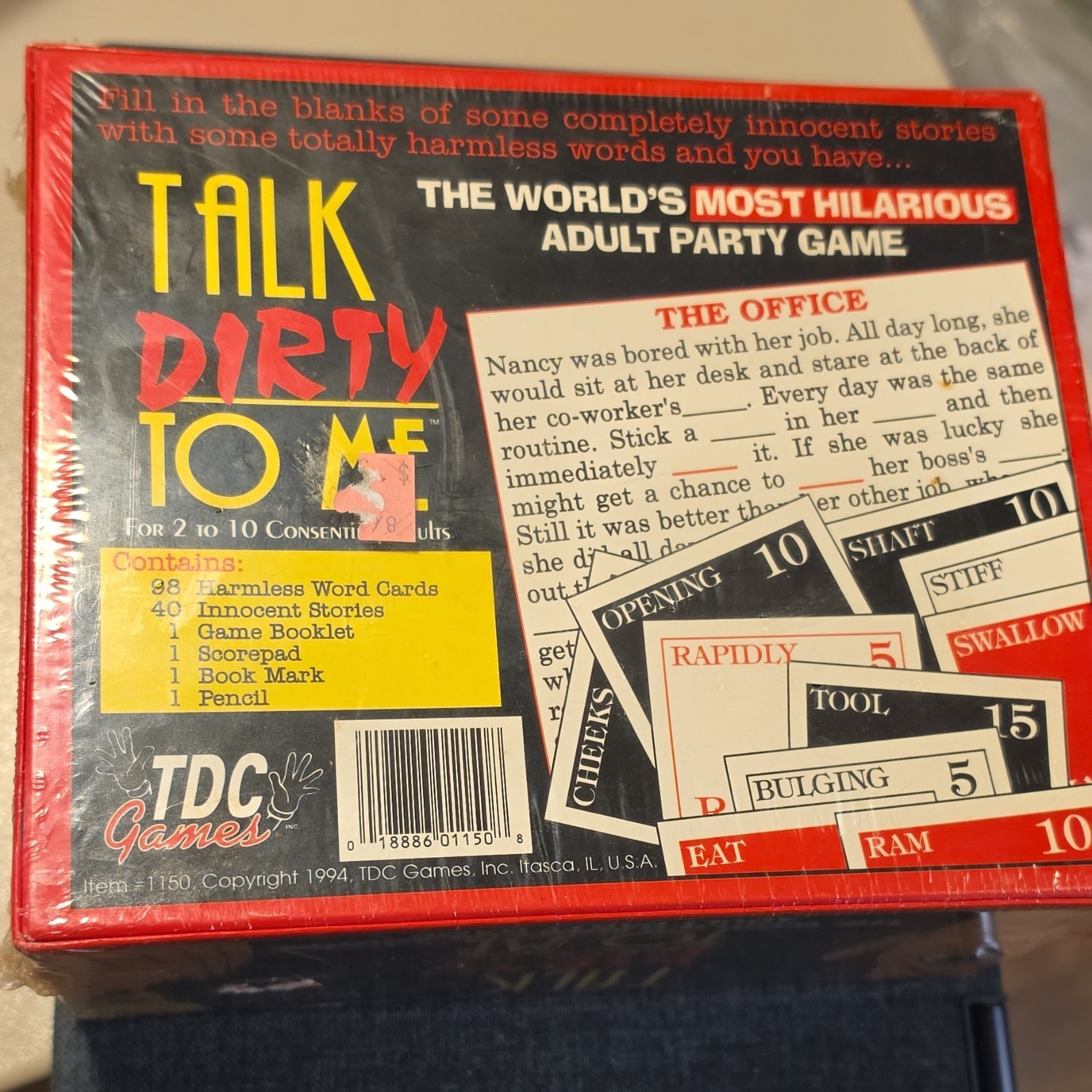 TDC Games Talk Dirty To Me Adult Party Game 2-10 Players Age 17+ 1994 MPN 1150