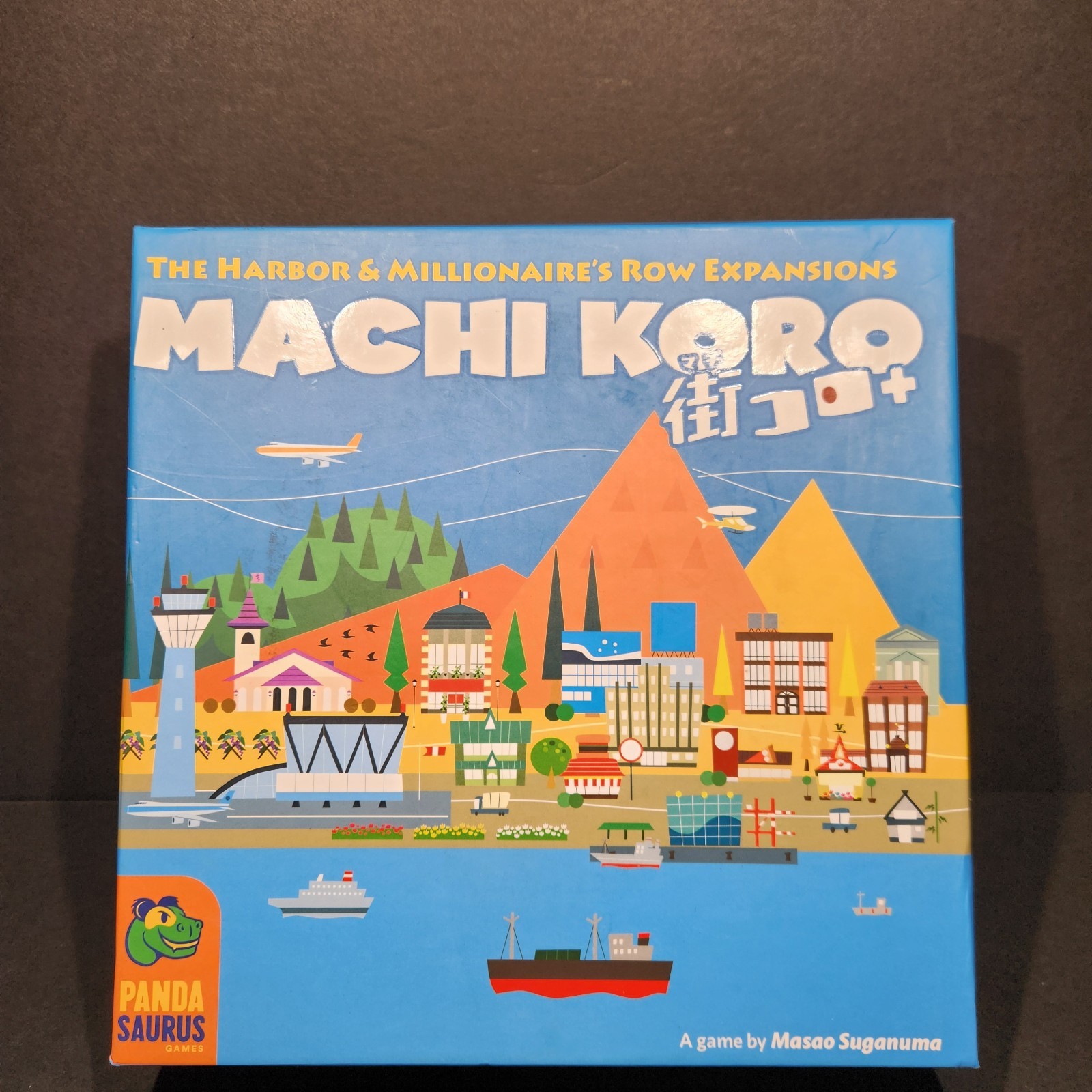 Machi Koro Card Game BASE PLUS 2 expansions Harbor and Millionaire’s Row in box