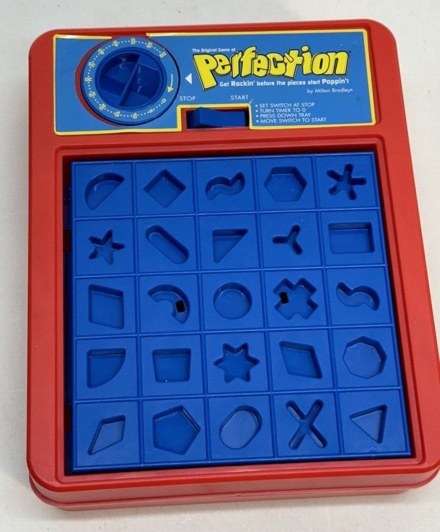 Perfection Game Beat The Clock Storage On Back 2008 Hasbro Complete Tested