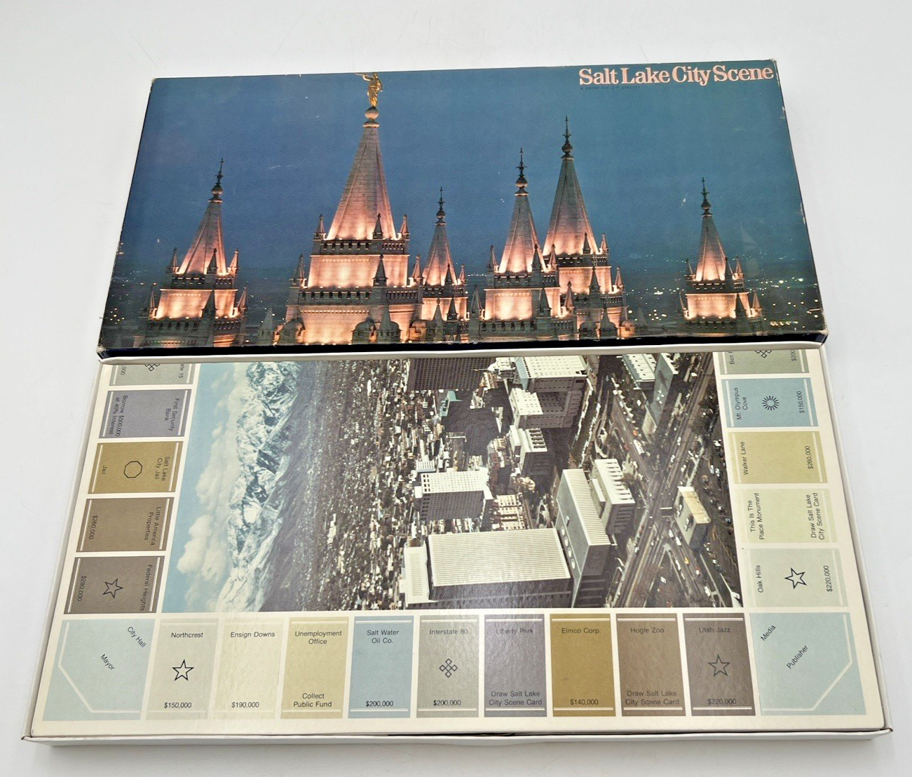 1980 SALT LAKE CITY SCENE BOARD GAME BY HANSEN STOCK NUMBER 2600