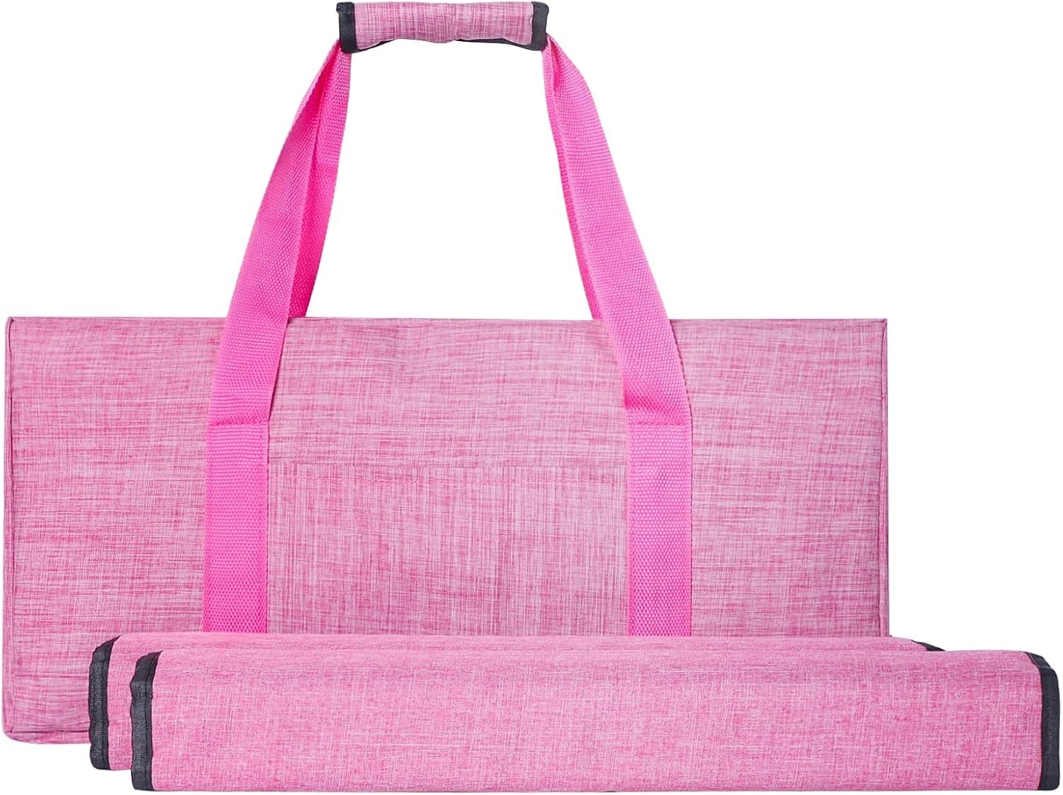 Lightweight American Mahjong Bag with Zippered Pocket & Two Wrappers – Pink