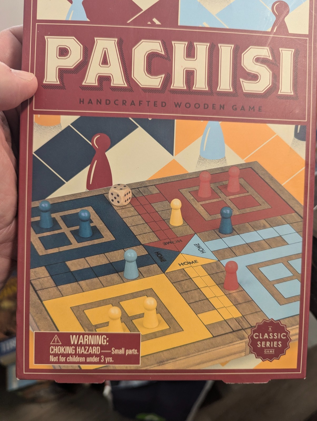 PACHISI Wooden Travel Board Game RVLIFE Parcheesi SEALED 2018 AIRBNB