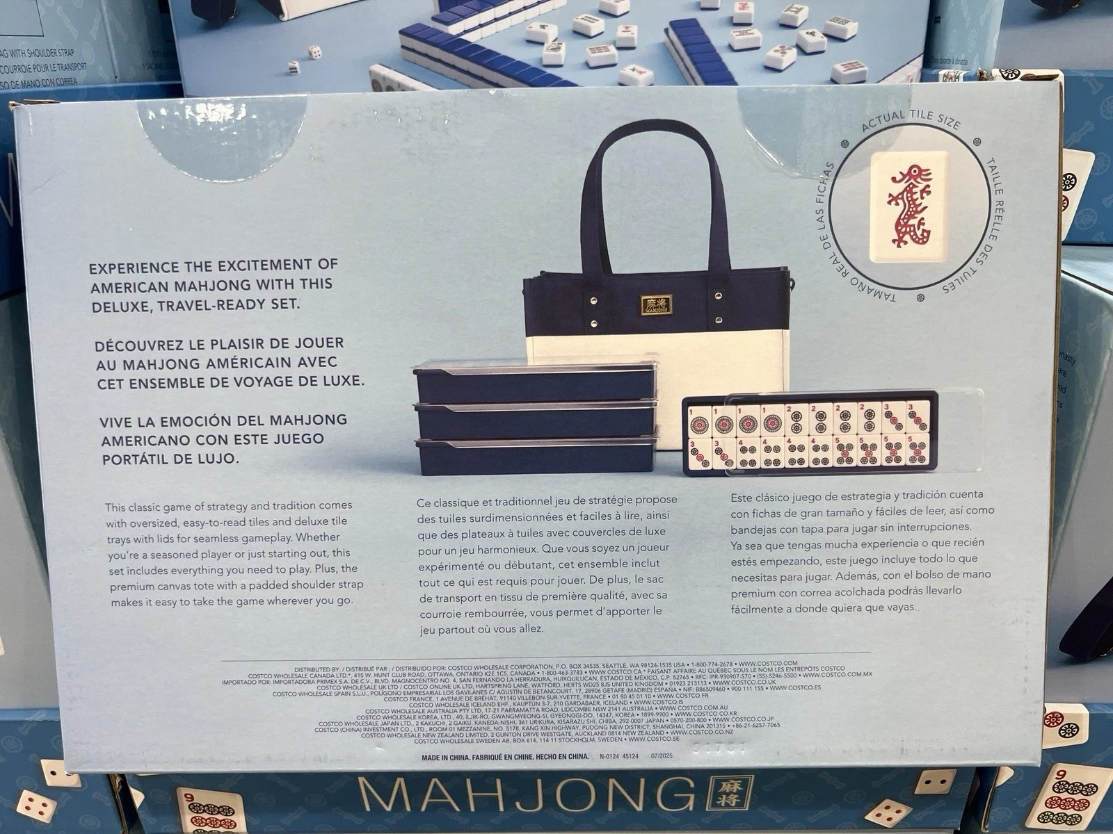 Winning Solution American Mahjong Set With Carrier Tote Bag with Shoulder Strap