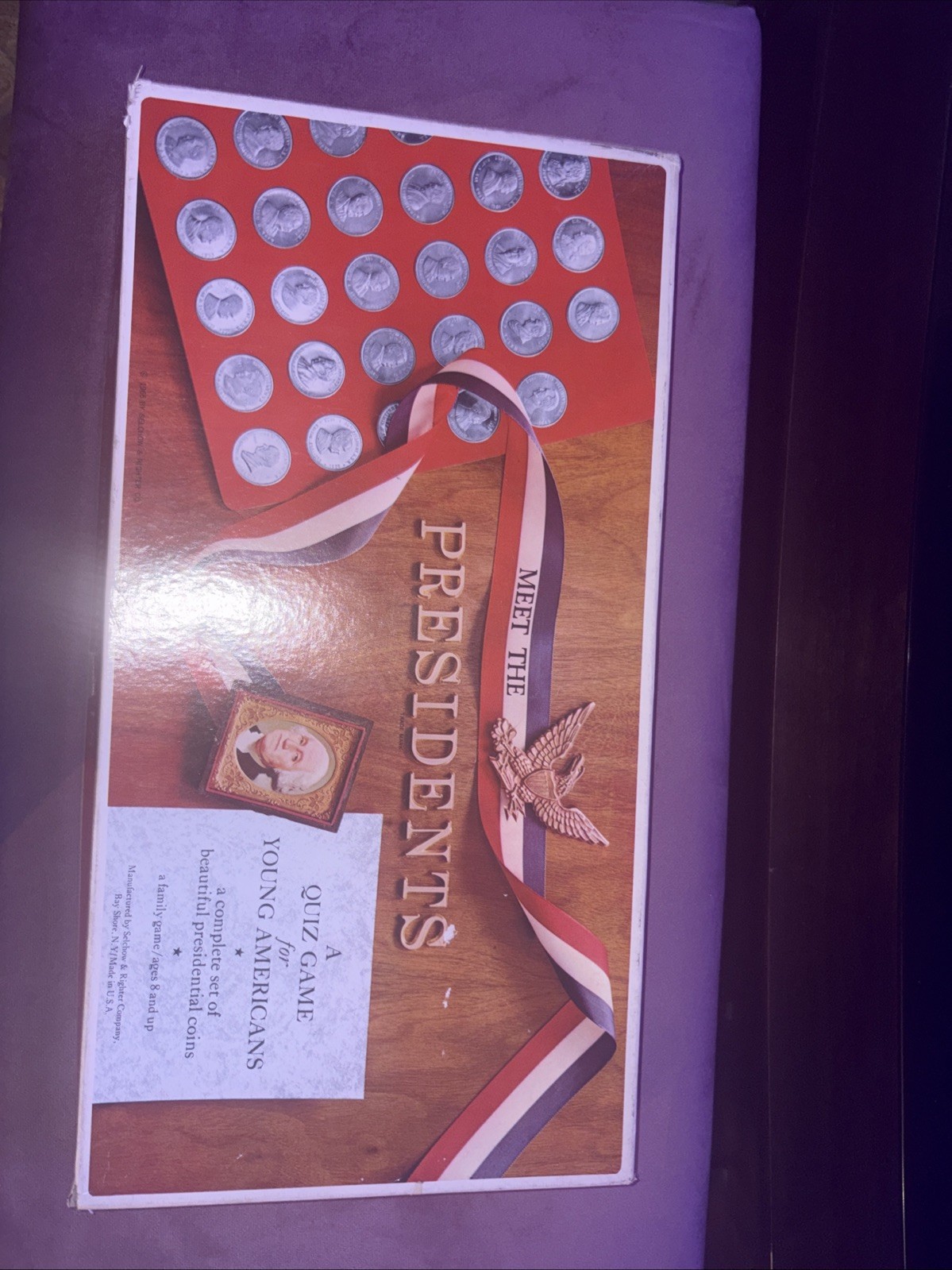 Meet the Presidents Game Vintage 1965 Selchow & Righter Original Box Complete