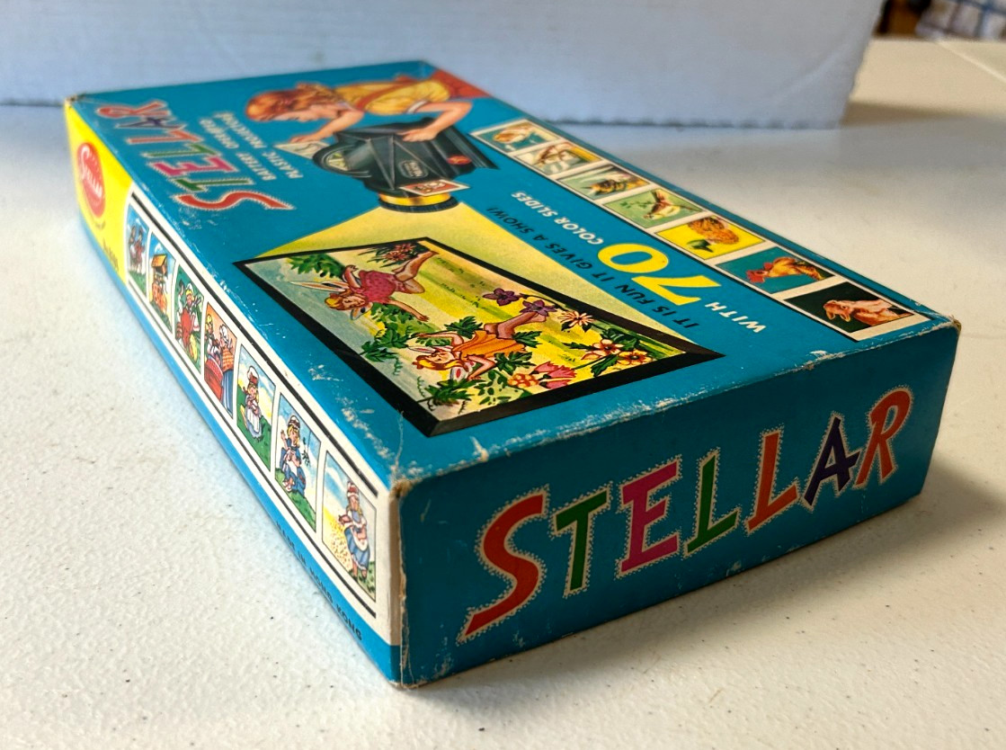 Vintage 1960s Stellar Battery Operated Toy Projector Slides No 8106 Hong Kong