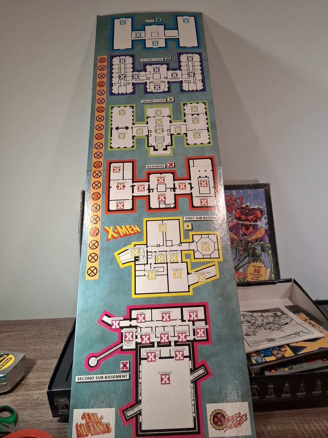 INCOMPLETE Marvel Comics X-Men Under Siege Board Game – Vintage / Rare / 1994