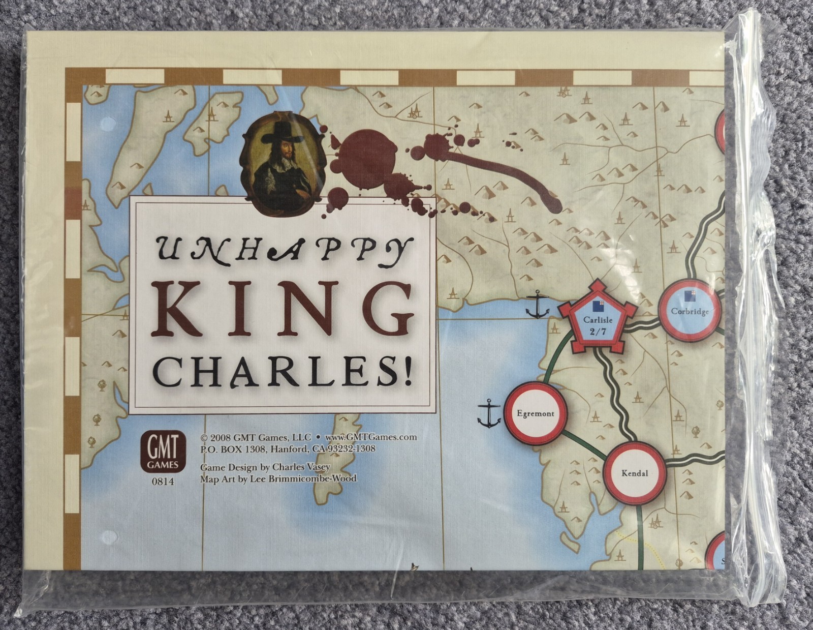 Unhappy King Charles! The English Civil War GMT 0814 – w/Mounted Map – in SW