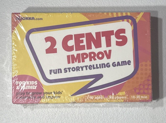 2 Cents Improv – Storytelling Party Game – New,Sealed – 3-8 Players Ages 7+