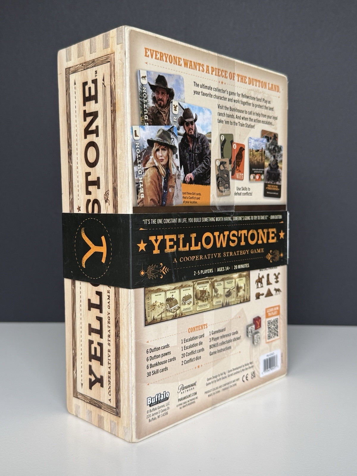 Yellowstone Strategy Game Wooden Collector’s Edition NEW Buffalo Games