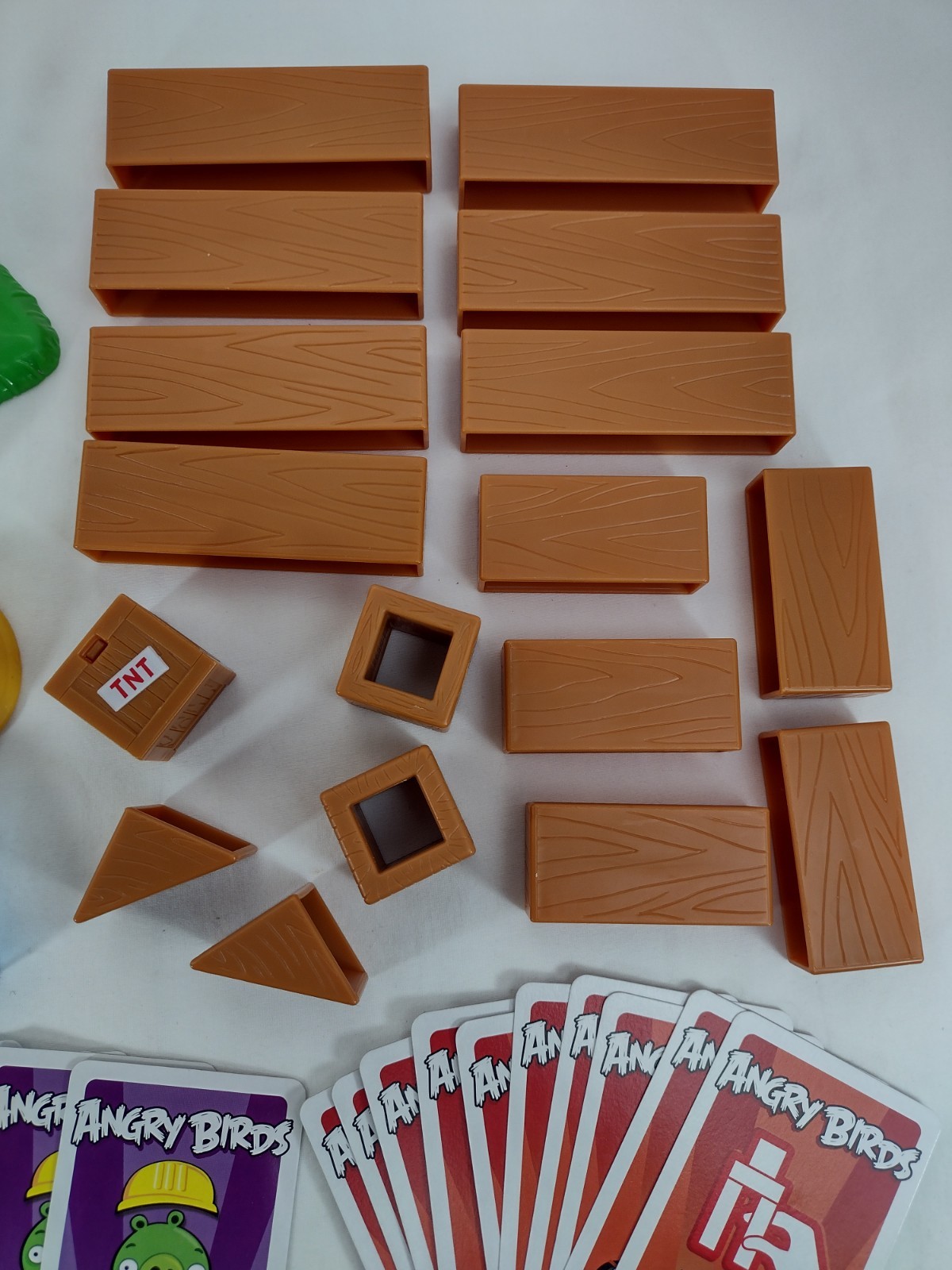 Angry Birds Mega Fling & Knock On Wood Game Pieces Parts Blocks Pig Bird Cards