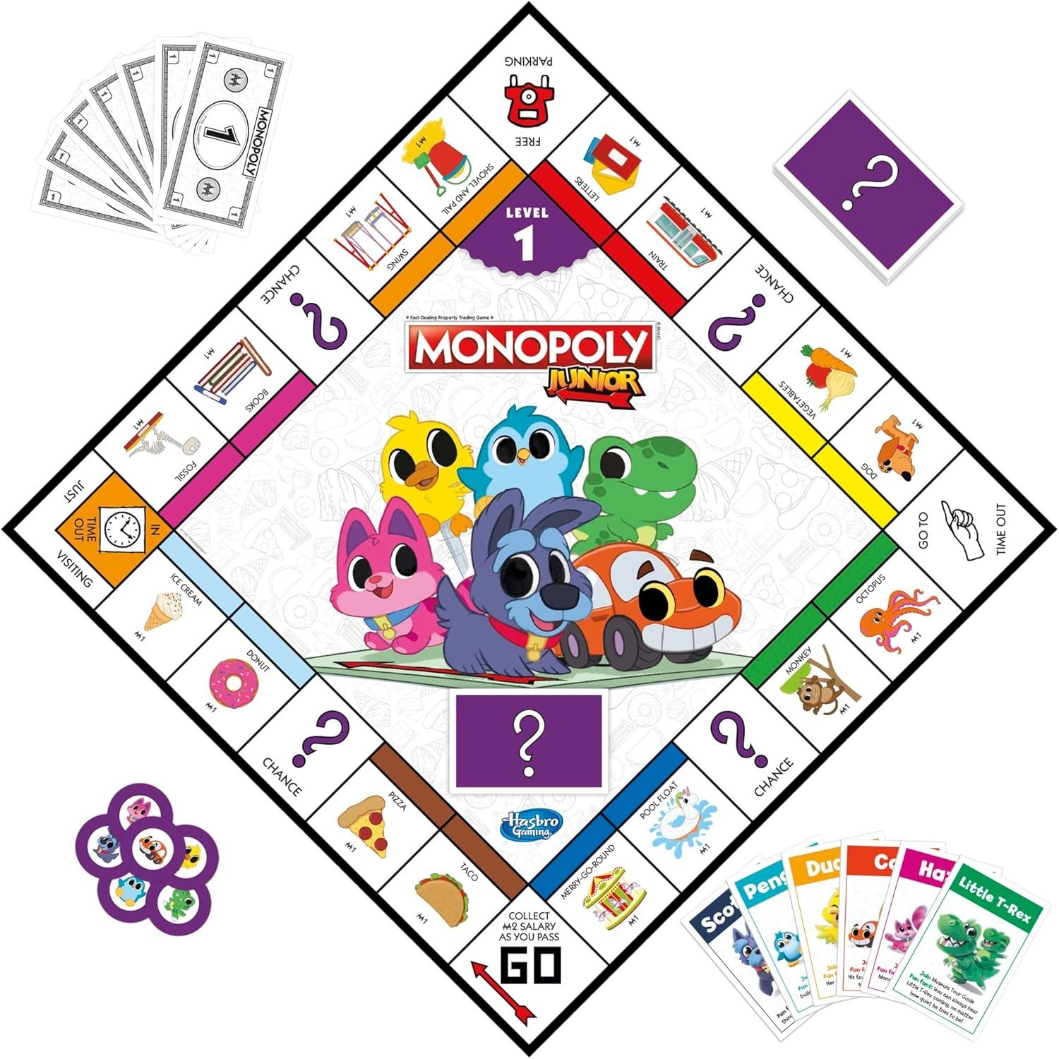 Monopoly Junior Board Game, 2-Sided – 2 Games in 1 – NEW SEALED