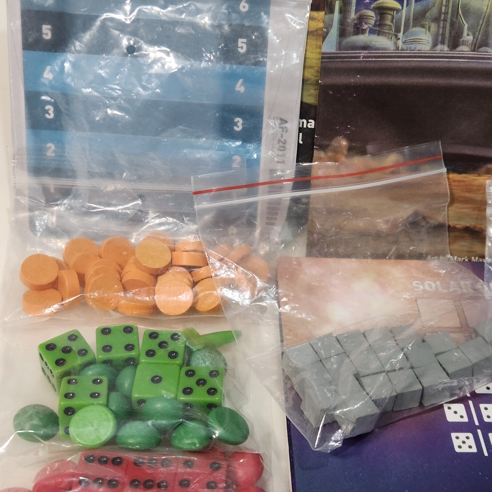 Alien Frontiers with Mind Control Helmet Card and 4 Rocket Tokens Complete 2011