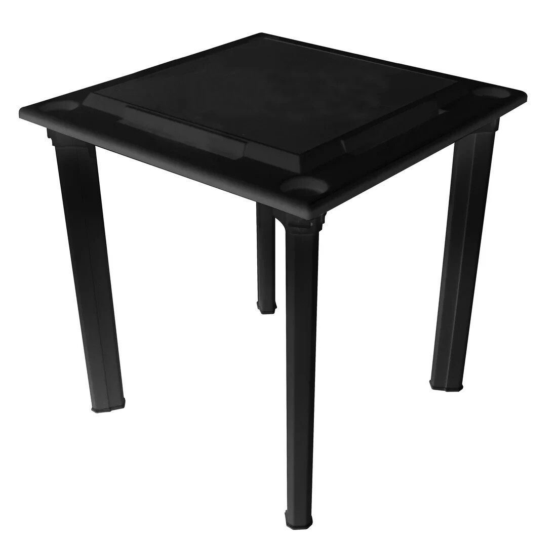 Bene Casa waterproof plastic game table w/ tile rack, removable legs, Black